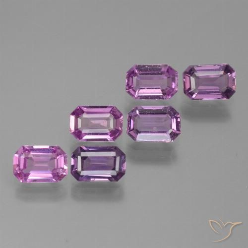 3.50 ct natürliche violett-lila Saphir-Edelsteine, Oktagonschliff, VVS-VS