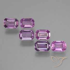 3.50 ct natürliche violett-lila Saphir-Edelsteine, Oktagonschliff, VVS-VS