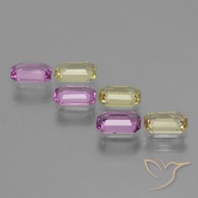 3.41 ct natürliche Mehrfarbig Saphir-Edelsteine, Oktagonschliff, VVS-VS