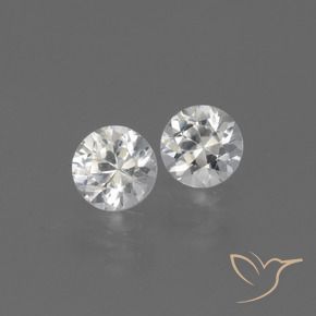 0.83 ct natürliche Weiß Saphir-Edelsteine, Runden, VVS-VS