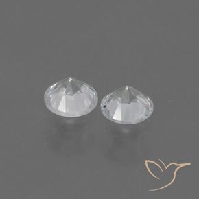 0.83 ct natürliche Weiß Saphir-Edelsteine, Runden, VVS-VS