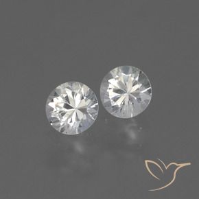 0.77 ct natürliche Weiß Saphir-Edelsteine, Runden, VVS-VS