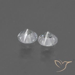 0.77 ct natürliche Weiß Saphir-Edelsteine, Runden, VVS-VS