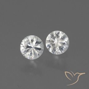 0.65 ct natürliche Weiß Saphir-Edelsteine, Runden, VVS-VS