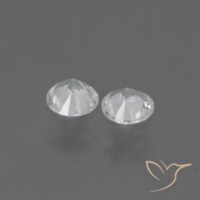 0.65 ct natürliche Weiß Saphir-Edelsteine, Runden, VVS-VS