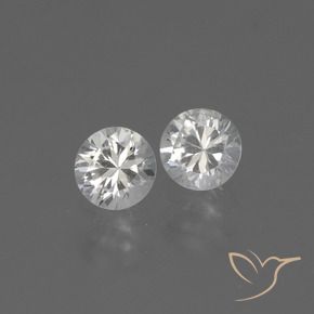 0.77 ct natürliche Weiß Saphir-Edelsteine, Runden, VVS-VS