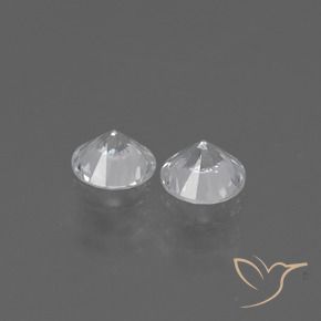 0.77 ct natürliche Weiß Saphir-Edelsteine, Runden, VVS-VS