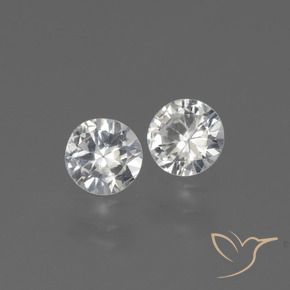 0.74 ct natürliche Weiß Saphir-Edelsteine, Runden, VS