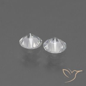 0.74 ct natürliche Weiß Saphir-Edelsteine, Runden, VS