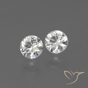 0.70 ct natürliche Weiß Saphir-Edelsteine, Runden, VVS-VS