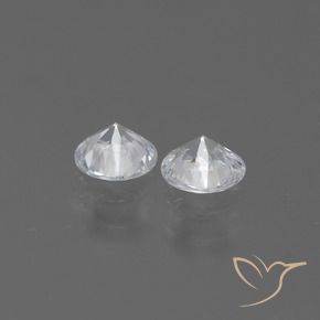 0.70 ct natürliche Weiß Saphir-Edelsteine, Runden, VVS-VS