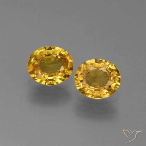 1.38ctw Natürlicher Tiefes Gold Saphir, Oval, VS