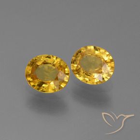 1.38 ct natürliche Tiefes Gold Saphir-Edelsteine, Oval, VS