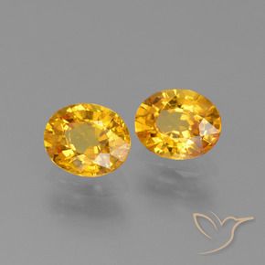 1.64 ct natürliche Orange-Gold Saphir-Edelsteine, Oval, VS