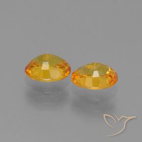 1.64 ct natürliche Orange-Gold Saphir-Edelsteine, Oval, VS