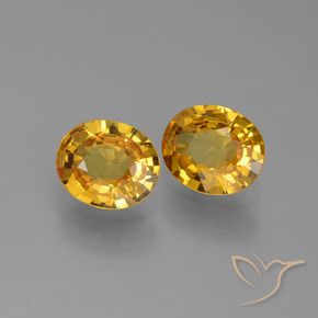 1.33 ct natürliche Tiefes Gold Saphir-Edelsteine, Oval, VS