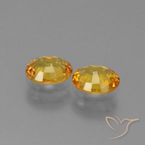1.33 ct natürliche Tiefes Gold Saphir-Edelsteine, Oval, VS