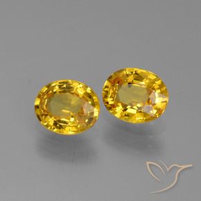 1.52 ct natürliche Dunkel gelb Saphir-Edelsteine, Oval, VS