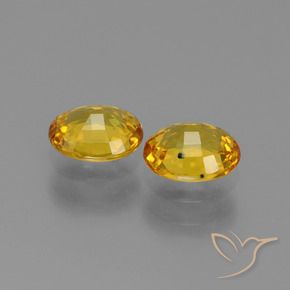 1.52 ct natürliche Dunkel gelb Saphir-Edelsteine, Oval, VS