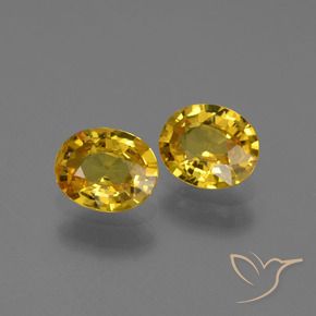 1.30 ct natürliche Dunkel gelb Saphir-Edelsteine, Oval, VVS-VS