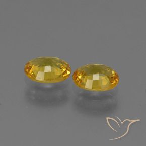 1.30 ct natürliche Dunkel gelb Saphir-Edelsteine, Oval, VVS-VS
