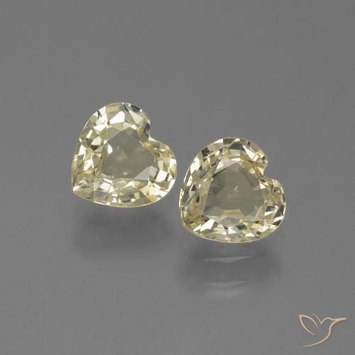 1.47ctw Natürlicher Hell Gold Saphir, Herz, VVS-VS
