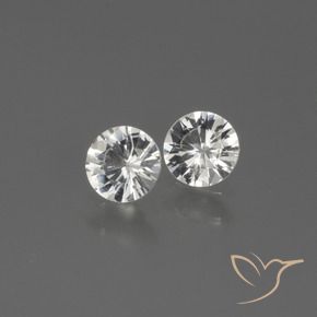0.65 ct natürliche Klares Weiß Saphir-Edelsteine, Runden, VVS-VS