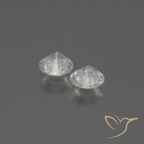 0.65 ct natürliche Klares Weiß Saphir-Edelsteine, Runden, VVS-VS