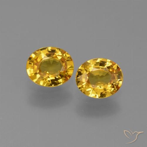 1.30ctw Natürlicher Golden Saphir, Oval, VVS