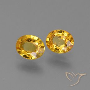 1.30 ct natürliche Tiefes Goldorange Saphir-Edelsteine, Oval, VVS-VS