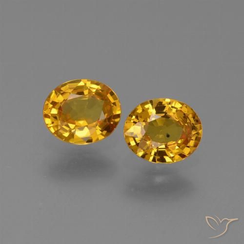 1.30ctw Natürlicher Dunkelgolden Saphir, Oval, VS