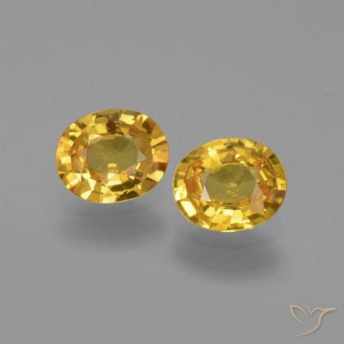 1.35ctw Natürlicher Golden Saphir, Oval, VVS-VS