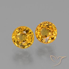 1.47 ct natürliche Dunkelgolden Saphir-Edelsteine, Runden, VS