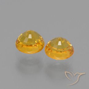 1.47 ct natürliche Dunkelgolden Saphir-Edelsteine, Runden, VS