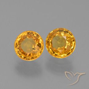 1.34 ct natürliche Dunkelgolden Saphir-Edelsteine, Runden, VS