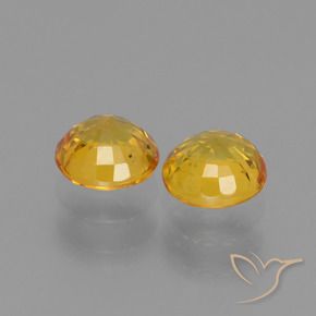 1.34 ct natürliche Dunkelgolden Saphir-Edelsteine, Runden, VS