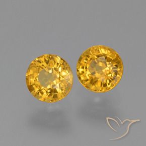 1.36 ct natürliche Tiefes Goldorange Saphir-Edelsteine, Runden, VVS-VS