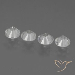 1.55 ct natürliche Weiß Saphir-Edelsteine, Runden, VVS-VS