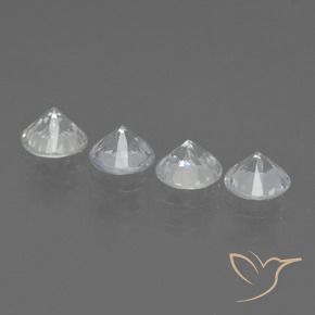 1.42 ct natürliche Weiß Saphir-Edelsteine, Runden, VVS-VS