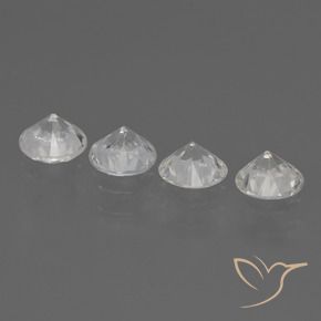 1.55 ct natürliche Weiß Saphir-Edelsteine, Runden, VVS-VS