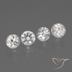 1.37 ct natürliche Weiß Saphir-Edelsteine, Runden, VS
