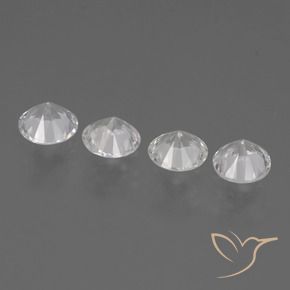 1.37 ct natürliche Weiß Saphir-Edelsteine, Runden, VS