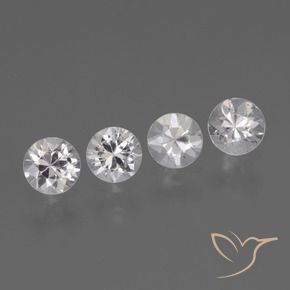 1.39 ct natürliche Weiß Saphir-Edelsteine, Runden, VS