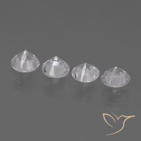 1.39 ct natürliche Weiß Saphir-Edelsteine, Runden, VS