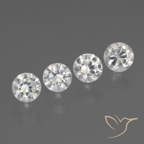 1.58 ct natürliche Weiß Saphir-Edelsteine, Runden, VS