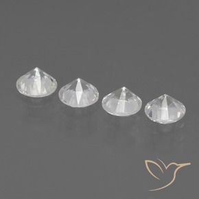 1.58 ct natürliche Weiß Saphir-Edelsteine, Runden, VS