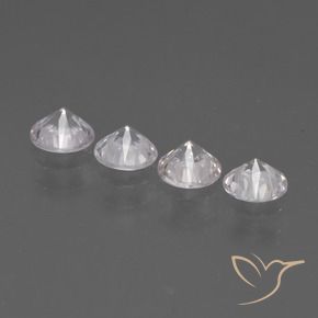 1.44 ct natürliche Weiß Saphir-Edelsteine, Runden, VS