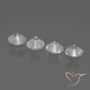 1.25 ct natürliche Weiß Saphir-Edelsteine, Runden, VS