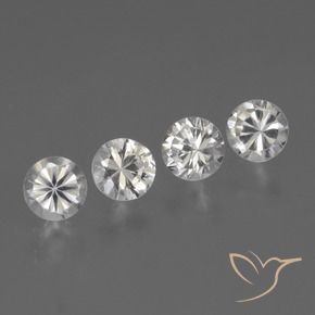 1.37 ct natürliche Weiß Saphir-Edelsteine, Runden, VVS-VS