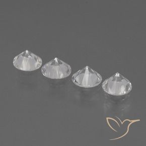 1.37 ct natürliche Weiß Saphir-Edelsteine, Runden, VVS-VS